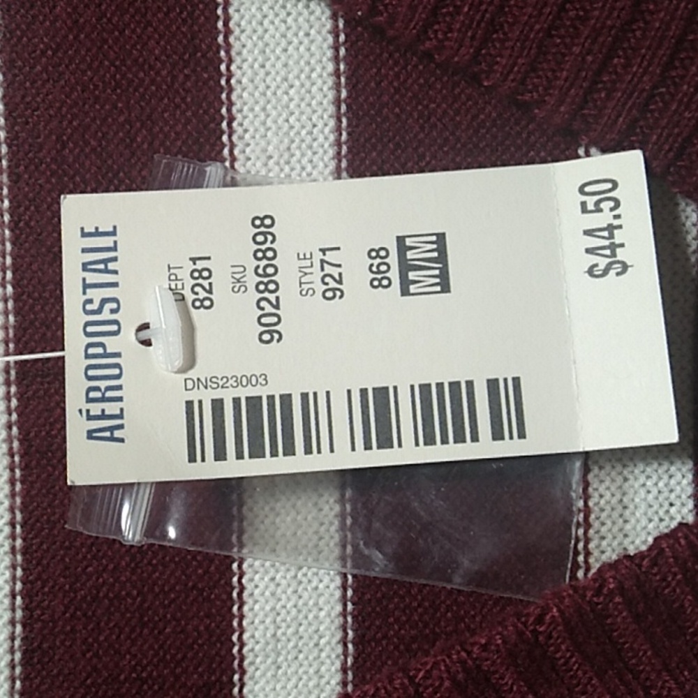 NWT Aeropostale Button Up Striped Sweater Sz.M (A-75) - Picture 4 of 10